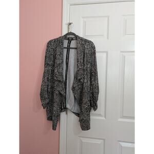 Premise 2x black and white heavier draped cardigan
